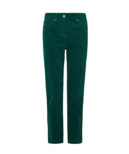 Women’s Corduroy Straight Leg Jeans, Bottle Green