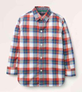 Boys Casual Twill Shirt 3Y-12Y Red Blue