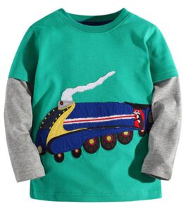 Boys Girls Cute Pattern Long Sleeve T-Shirts1