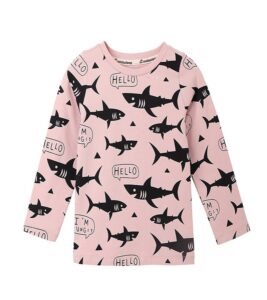 Boys Girls Sharks Print Long Sleeve T-Shirts copy