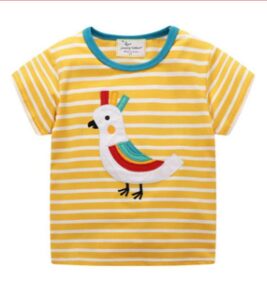 Boys Girls Striped Print Short Sleeve T-Shirts