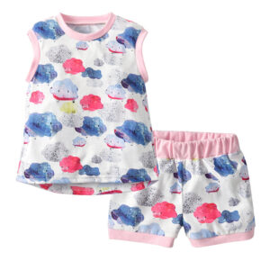 Toddler Girls Cloud Print Clothing Sets