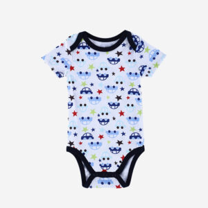 Baby Cartoon Print Short Sleeves Rompers