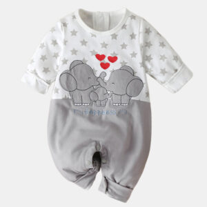 Baby Elephant Long Sleeves Sleep Rompers