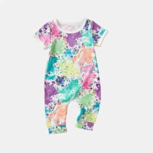 Baby Graffiti Colorful Short Sleeves Rompers