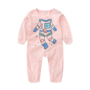 Cartoon Print Baby Long Sleeve Romper