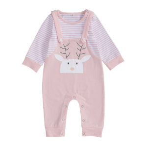 Cotton Baby Long Sleeve Suspender Rompers