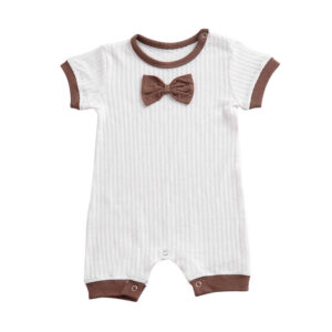 Sweet Tie Little Gentleman Boys Short Sleeve Romper